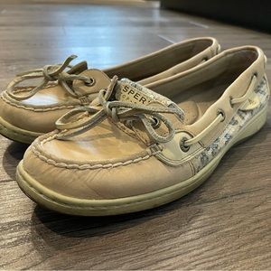 Women’s Sperry Angelfish sequin leopard print boat shoes
